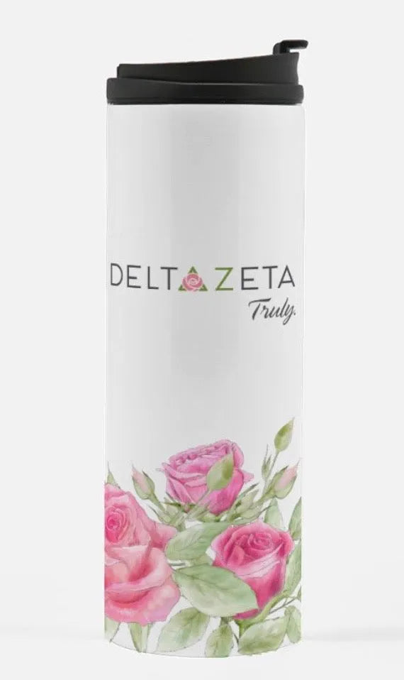 Delta Zeta Thermal Tumbler - Roses 16 oz. | Gifts and Merchandise