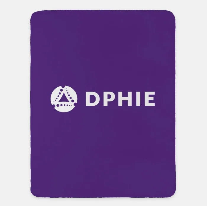 DPHIE Sherpa Blanket - Large Logo 60"x80" | Custom Gifts and Decor