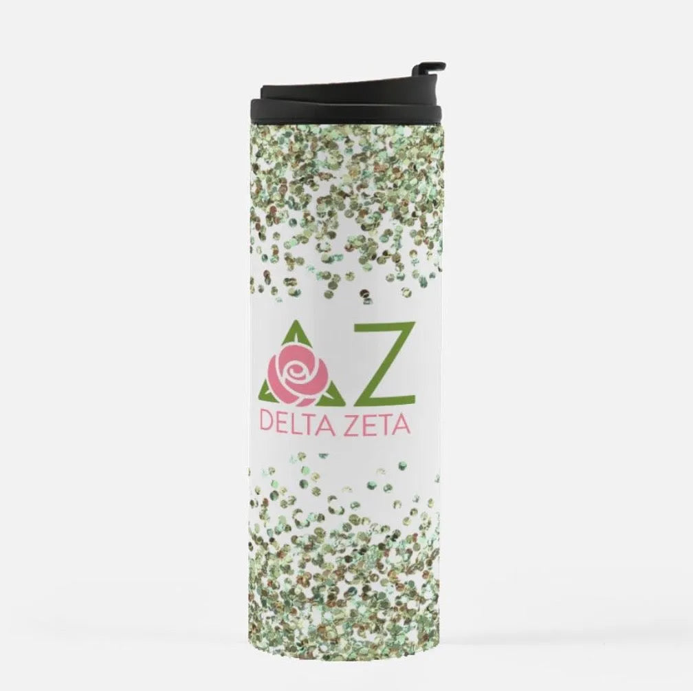 Delta Zeta Tumbler - Glitter 16 oz. | Gifts and Merchandise | Decor | Festive Fit Home