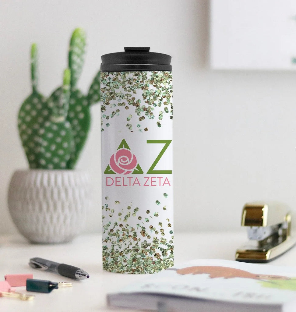 Delta Zeta Tumbler - Glitter 16 oz. | Gifts and Merchandise | Decor | Festive Fit Home