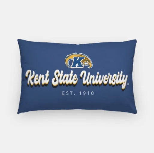 Kent State Lumbar Throw Pillow Cover - Retro Layered Letters | Decor