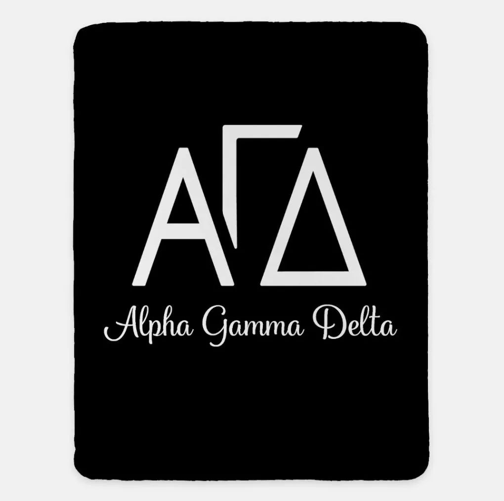 Alpha Gamma Delta Sherpa Blanket - 60"x80" | Official Gift Shop