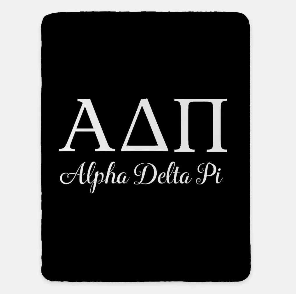 Alpha Delta Pi Sherpa Blanket - 60"x80" | Official Merchandise | Gift Shop