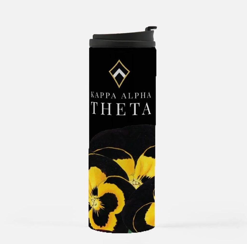 Kappa Alpha Theta Thermal Tumbler - Pansy 16 oz. | Official Gift Shop | Official Merchandise | Festive Fit Home