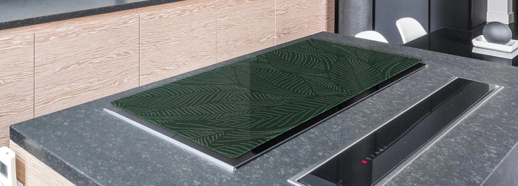 Stove Top Cover - Deep Green Leaves | Noodle Board | Burner Cover