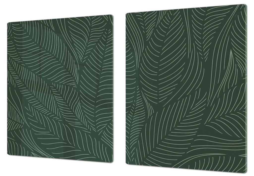 Stove Top Cover - Deep Green Leaves | Noodle Board | Burner Cover