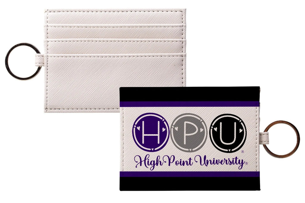 HPU Dots Striped Key Ring Card Holder - Saffiano Leather Finish | Gifts | Accessories | Festive Fit Home