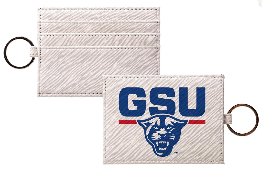 GSU Keychain Card Holder - Vegan Leather Saffiano Finish | Gifts | Official Merchandise | Festive Fit Home