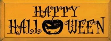 Classic Happy Halloween Jack-o-Lantern Wood Sign - 7"x18"