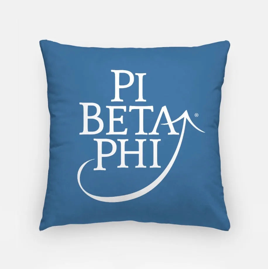 Pi Beta Phi Traditional Pillow Cover - Blue 18" | Custom Gifts | Decor