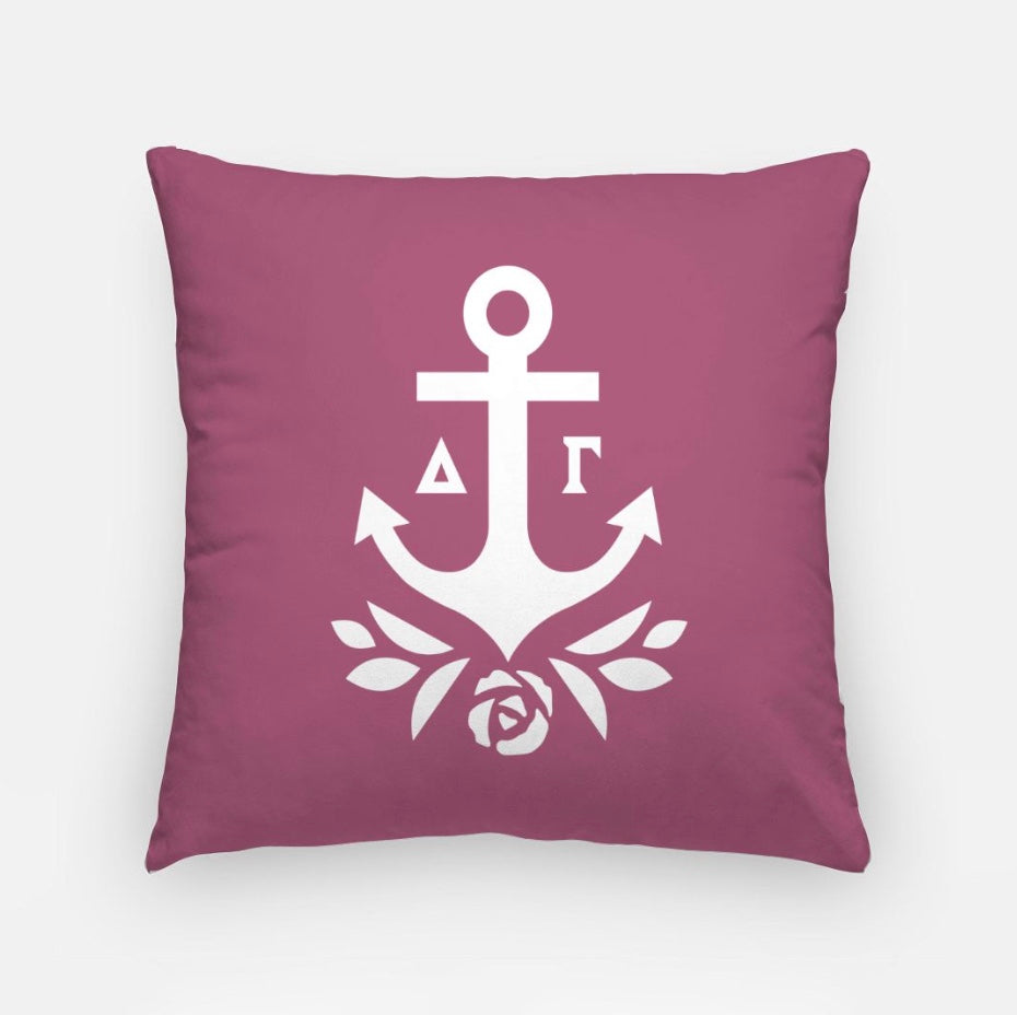 Delta Gamma Brandmark Traditional Pillow Cover 18" | Gifts and Decor | Official Merchandise | Festive Fit Home
