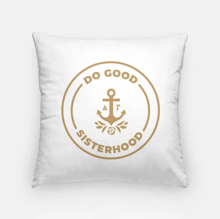 Delta Gamma Traditional Pillow Cover 18" - Do Good Sisterhood Stamp | Official Gifts and Merchandise | Festive Fit Home