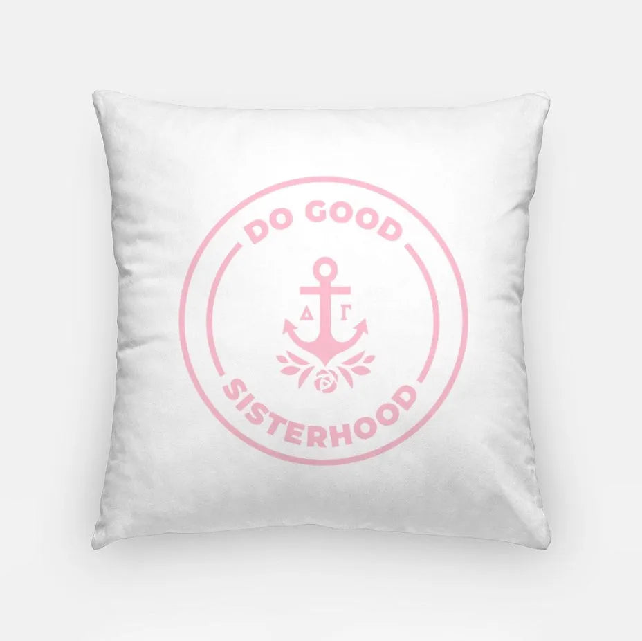 Delta Gamma Traditional Pillow Cover 18" - Do Good Sisterhood Stamp | Official Gifts and Merchandise | Festive Fit Home