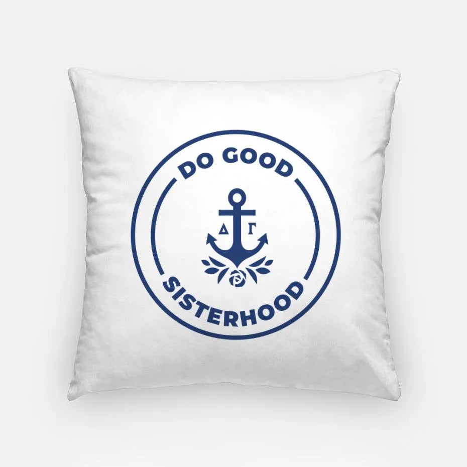 Delta Gamma Traditional Pillow Cover 18" - Do Good Sisterhood Stamp | Official Gifts and Merchandise | Festive Fit Home