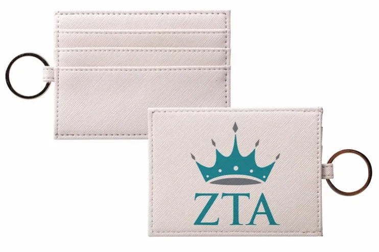 Zeta Tau Alpha Cardholder Saffiano Leather Finish - Crown | Gifts