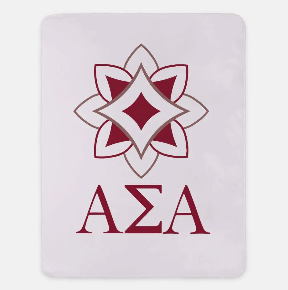 Alpha Sigma Alpha Traditional Blanket - 60"x80" | Custom Gifts | Dorm Decor | official merchandise | Festive Fit Home