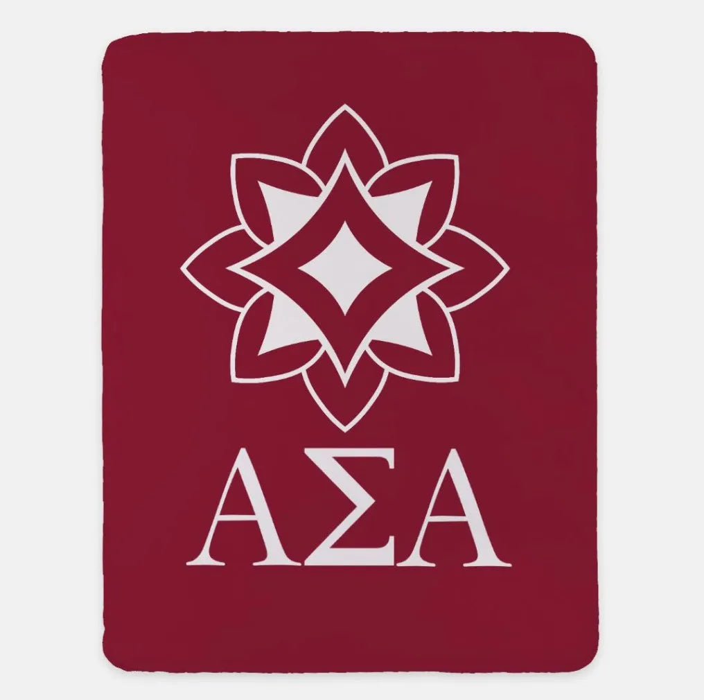 Alpha Sigma Alpha Traditional Blanket - 60"x80" | Custom Gifts | Dorm Decor | official merchandise | Festive Fit Home