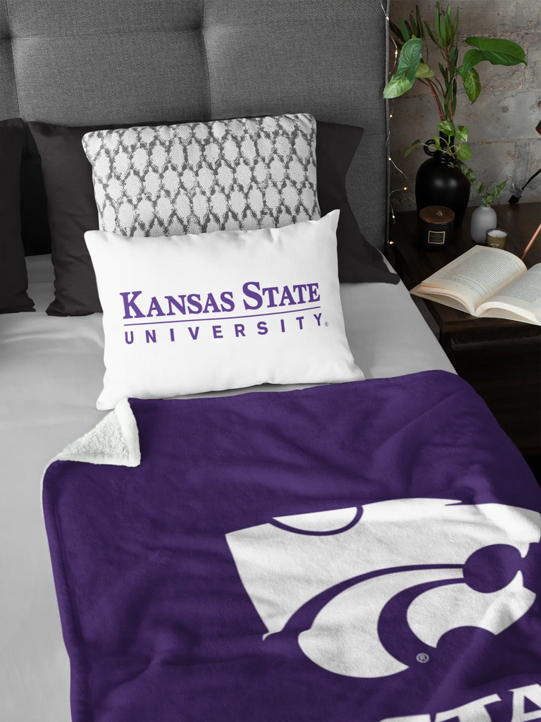 Kansas State University Tradional Lumbar Pillow Cover | Gifts | Festive Fit Home