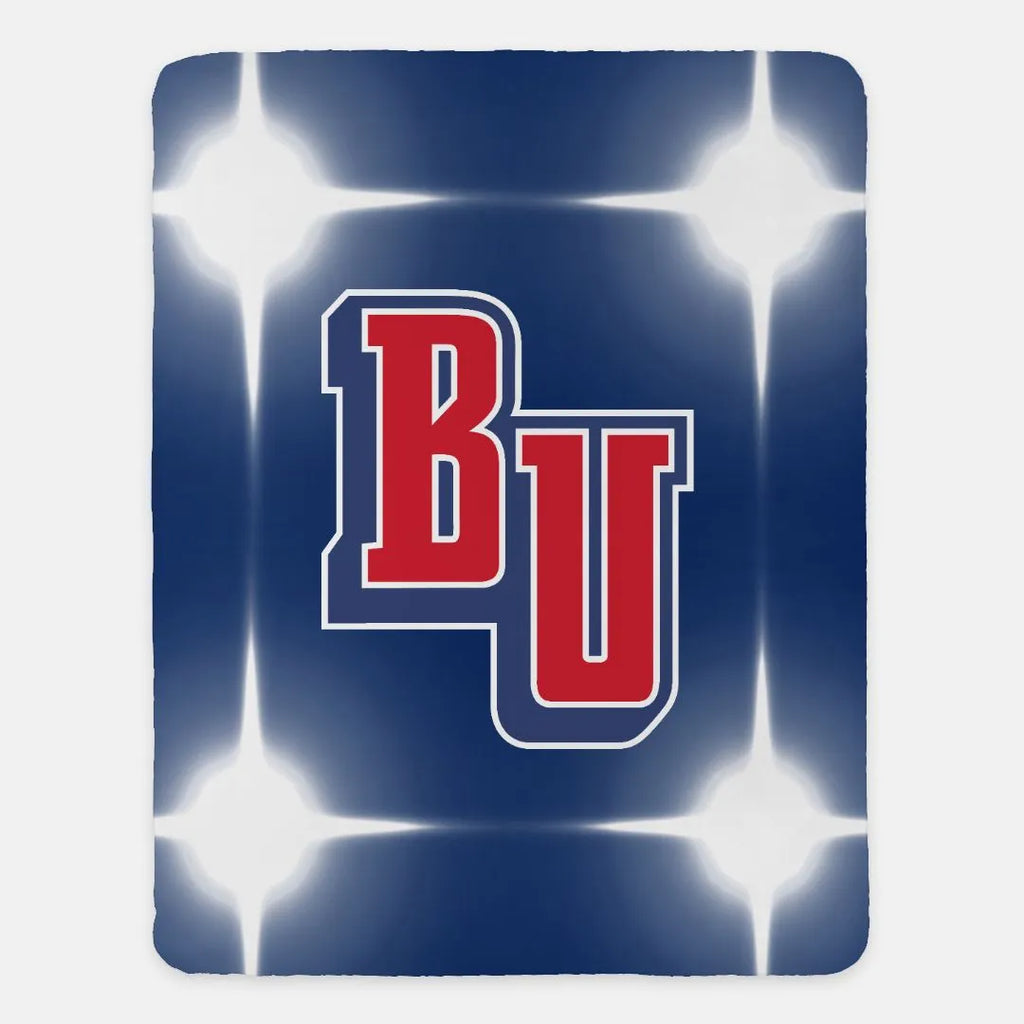 Belmont University BU Blue Sherpa Blanket 60"x80" | Official Gift Shop | Merchandise | Dorm Decor | Accessories