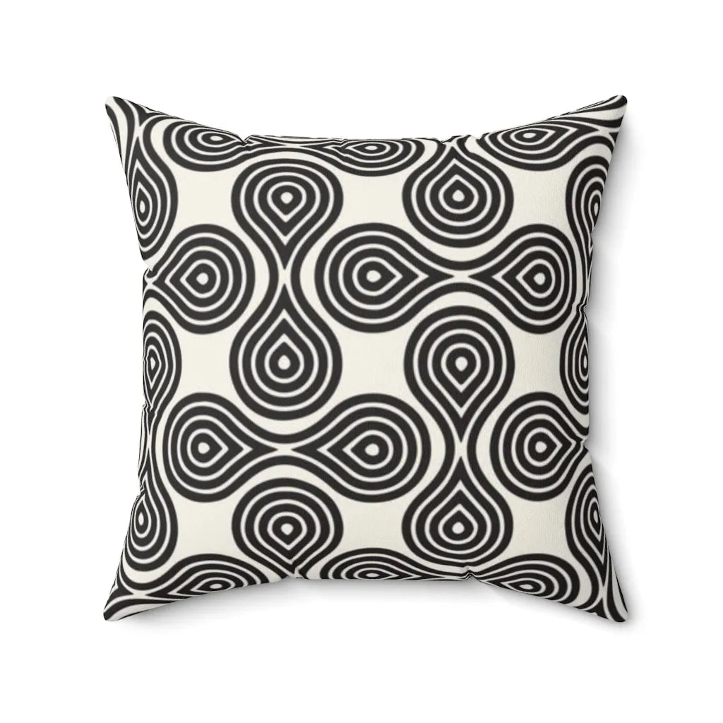 Black and White Swirl Throw Pillow Cover | Modern Fall Home Decor