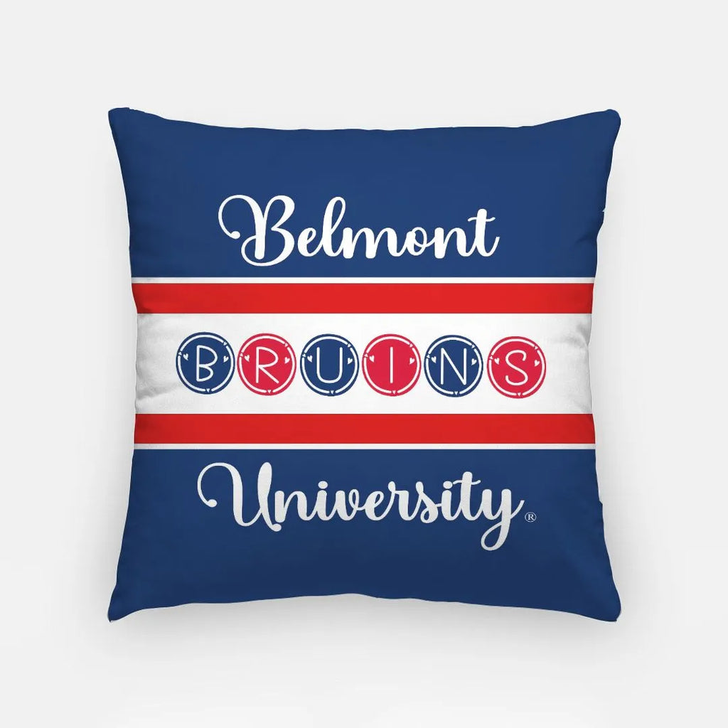 Belmont University Pillow Cover 18" - Dots | Custom Gifts and Decor | official Merchandise | Festive Fit Home