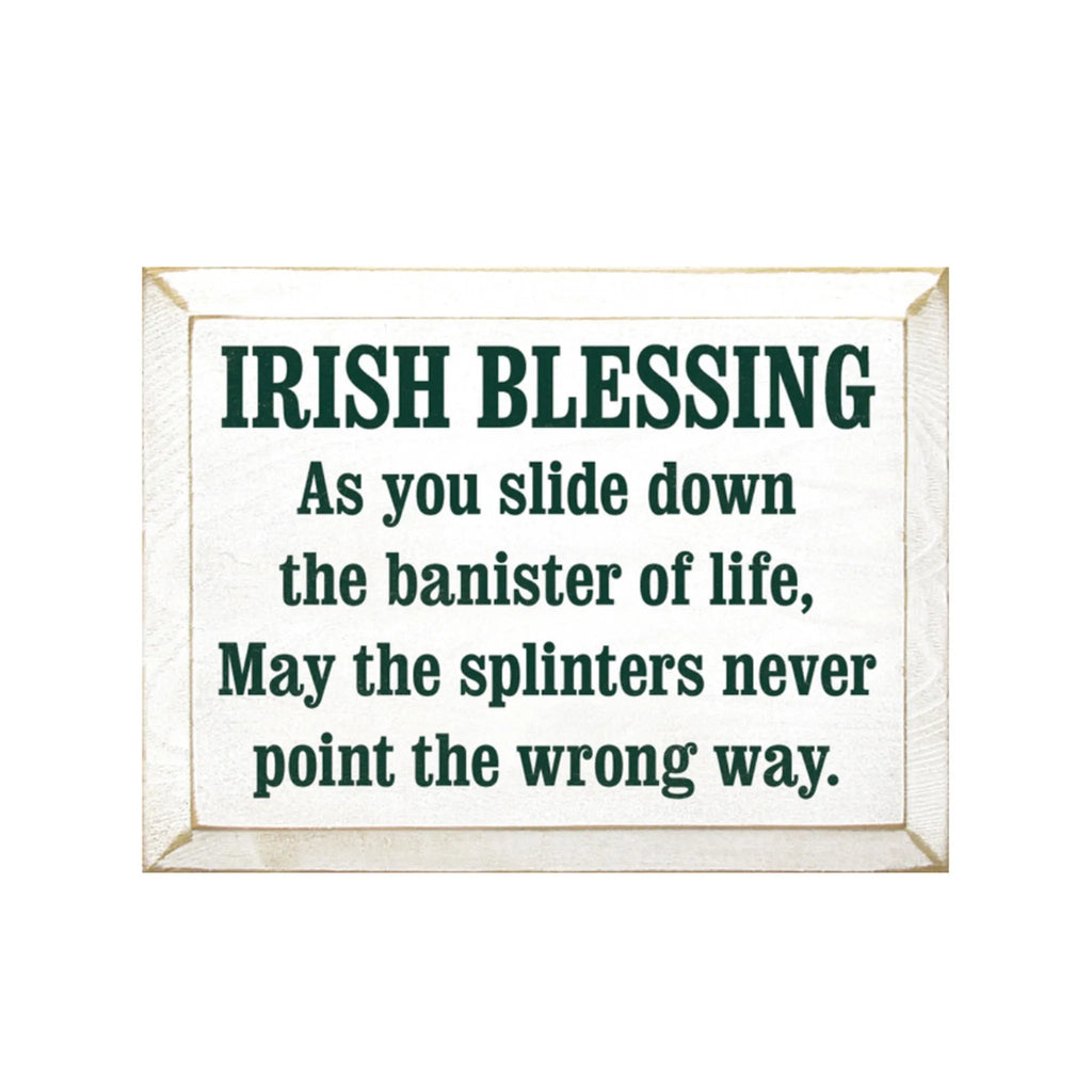 Bold Irish Blessing Wood Sign - 9"x12" - Festive Fit Home