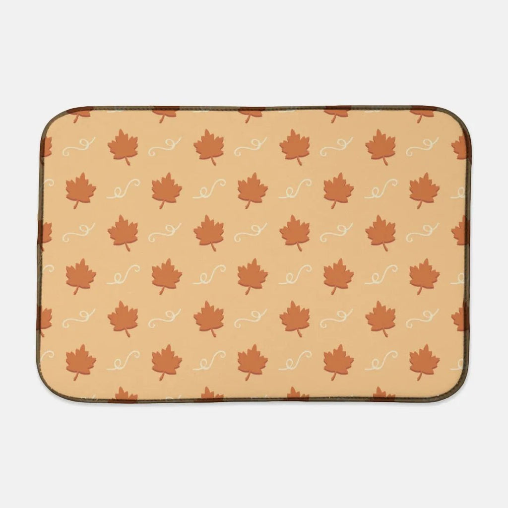 Brown Leaves Dish Mat - Festive Fit Home