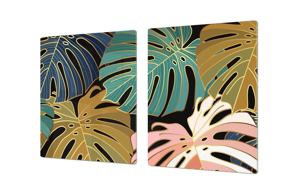 Cook Top Cover - Tropical Palms | Gas and Electric Stove Top Cover | Noodle Board - Festive Fit Home