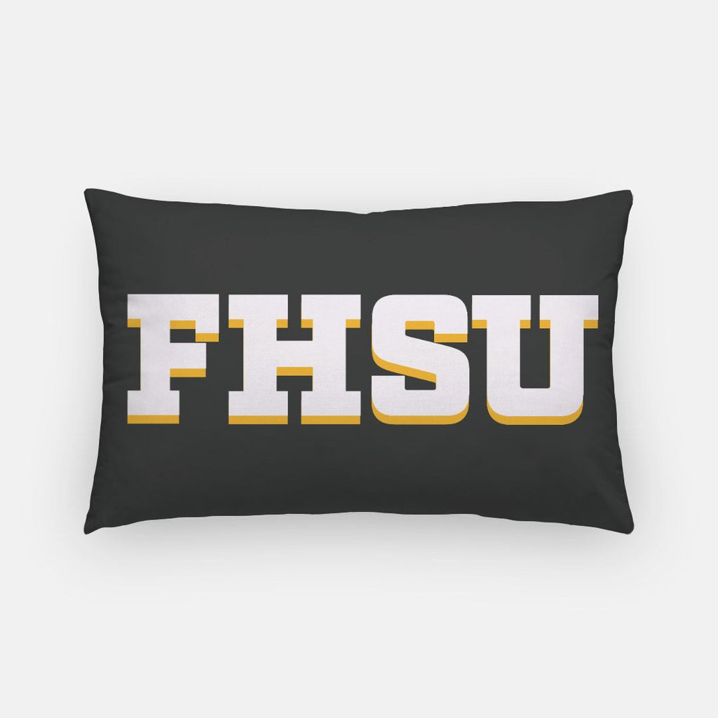 FHSU Lumbar Pillow Cover - Stacked | Custom Gifts and Decor