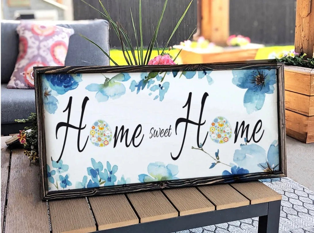 Easter Sign - Home Sweet Home - 12"x24" - Festive Fit Home