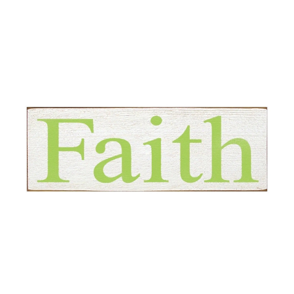 "Faith" Wood Sign - 3.5"x10" - Festive Fit Home