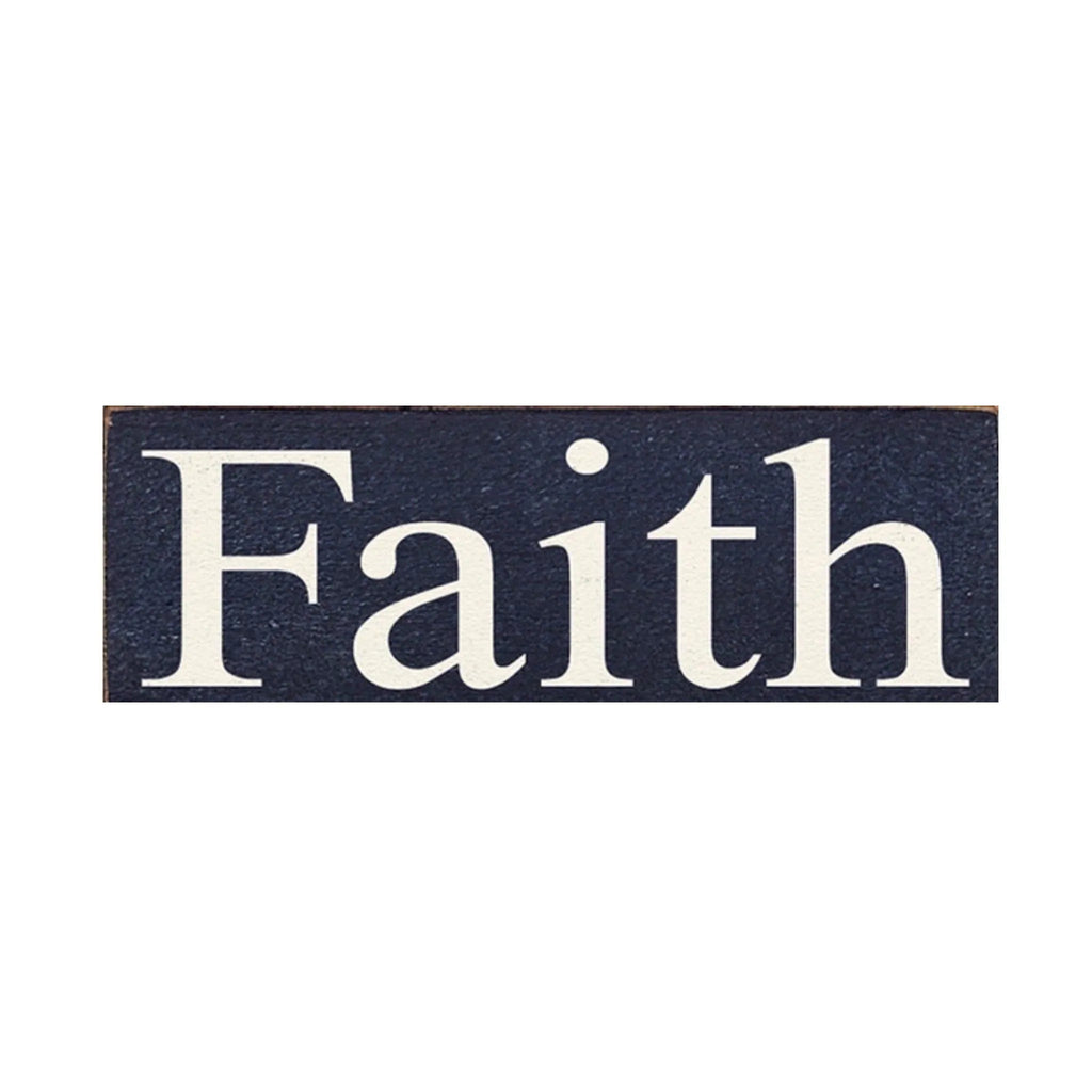 "Faith" Wood Sign - 3.5"x10" - Festive Fit Home