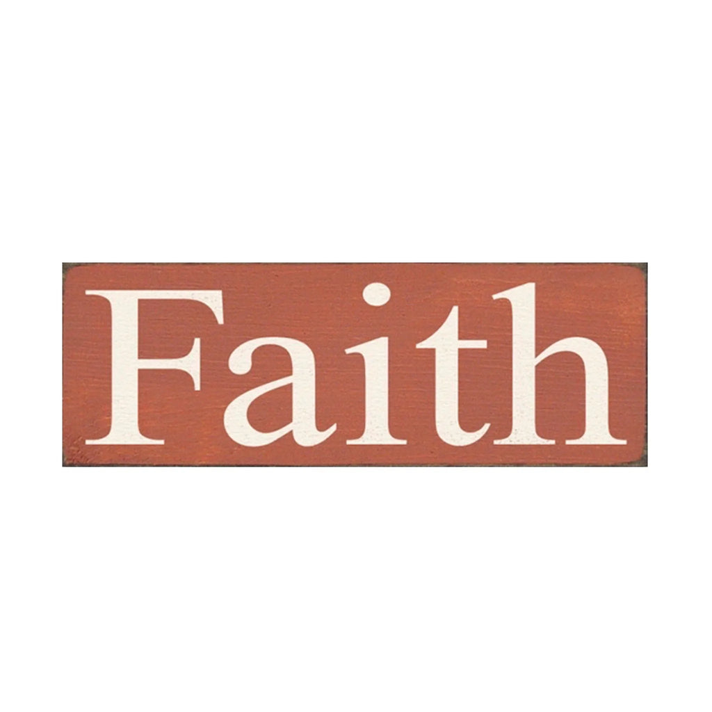 "Faith" Wood Sign - 3.5"x10" - Festive Fit Home