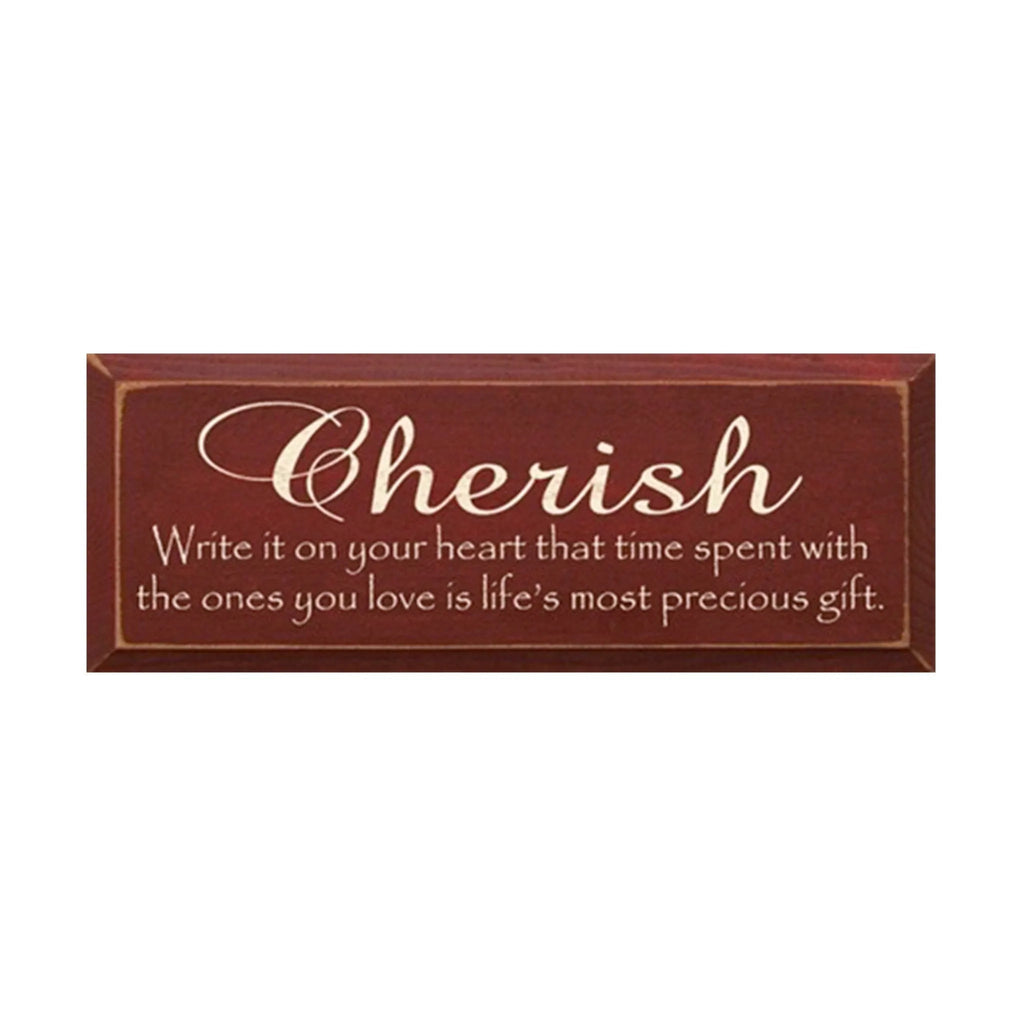 Farmhouse Wood Sign - Cherish Quote - 7"x18" - Festive Fit Home