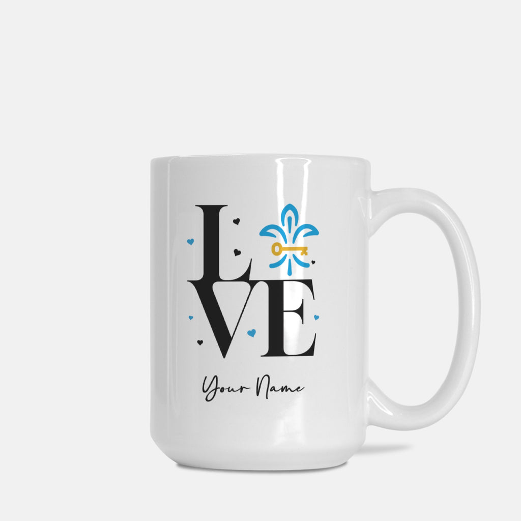 Kappa Kappa Gamma Personalized Deluxe Mug 15oz. - LOVE | Custom Gifts