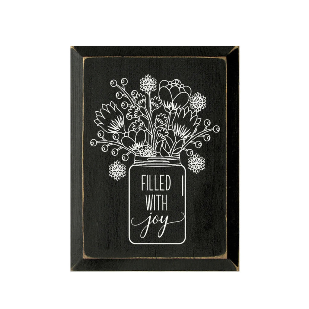 Filled with Joy Wood Sign - 9"x12" - Festive Fit Home