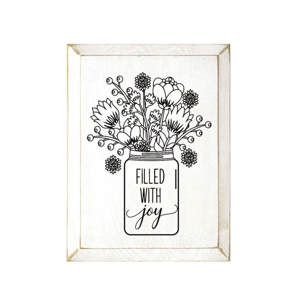 Filled with Joy Wood Sign - 9"x12" - Festive Fit Home