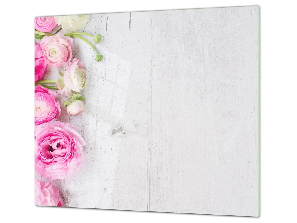 Floral Serving Tray - Pink Flowers | Cheese Board & Serving Platter - Festive Fit Home