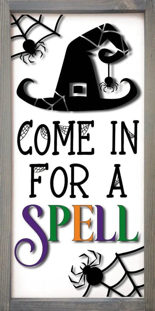 Halloween Spell Large Tall Wood Sign - 12"x24" - Festive Fit Home