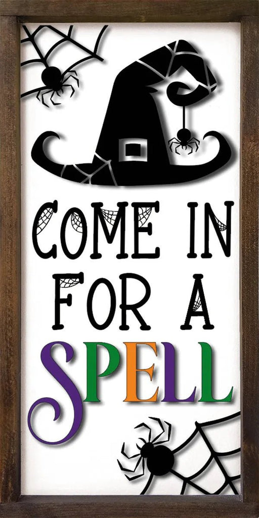 Halloween Spell Large Tall Wood Sign - 12"x24" - Festive Fit Home