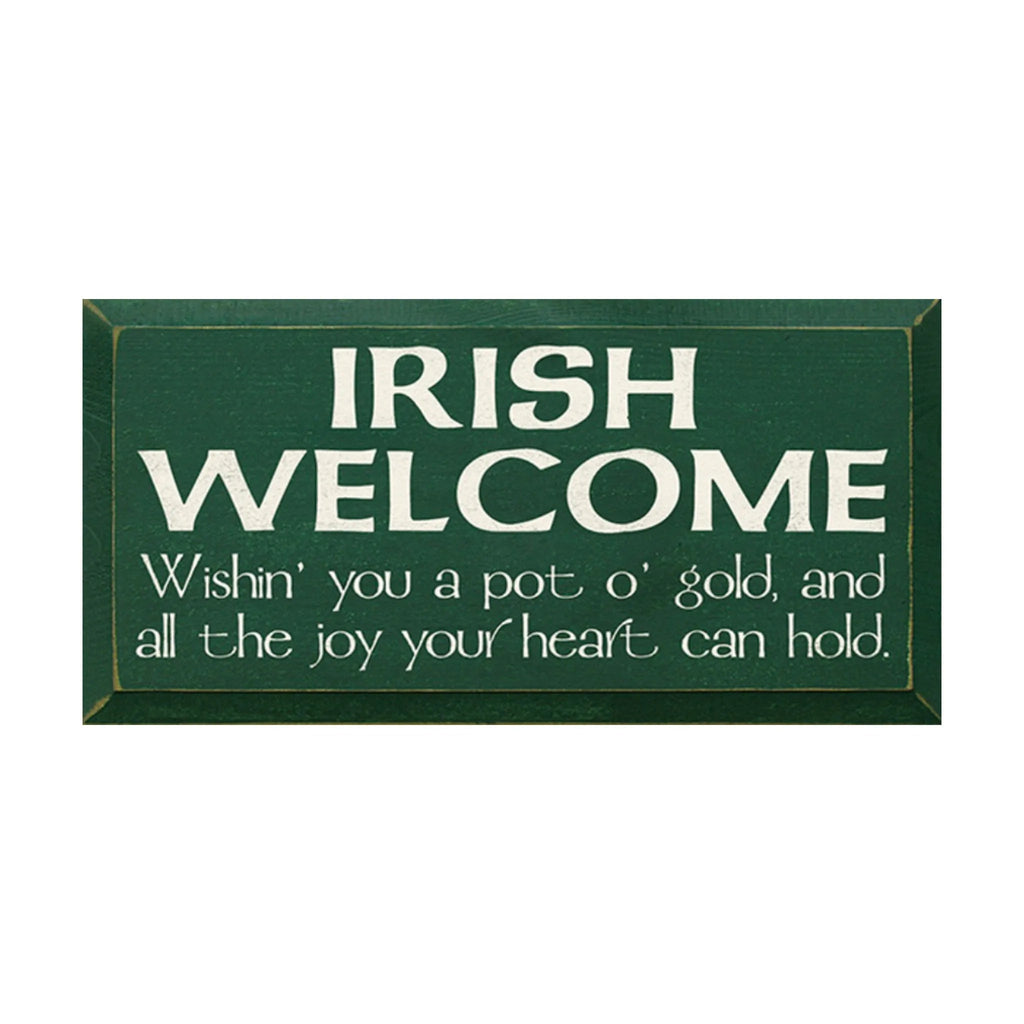 Irish Welcome Rustic Wood Sign - 9"x18" - Festive Fit Home