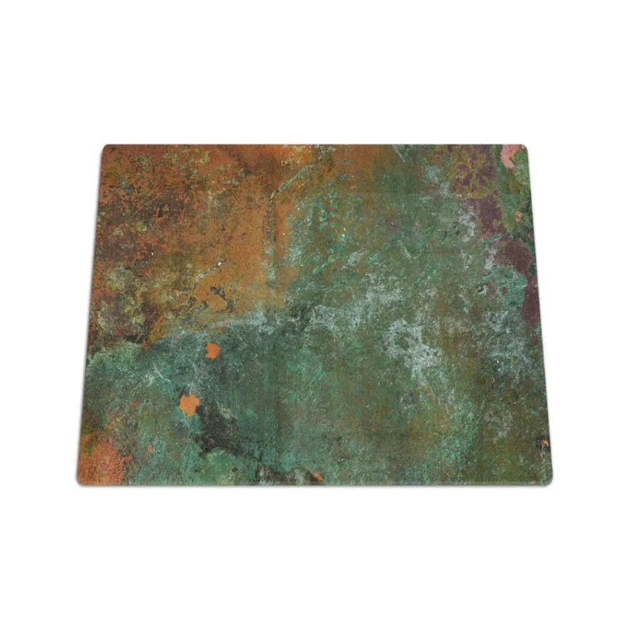 RV Small Stove Top Cover & Cutting Board - Rust Bronze & Green - Festive Fit Home