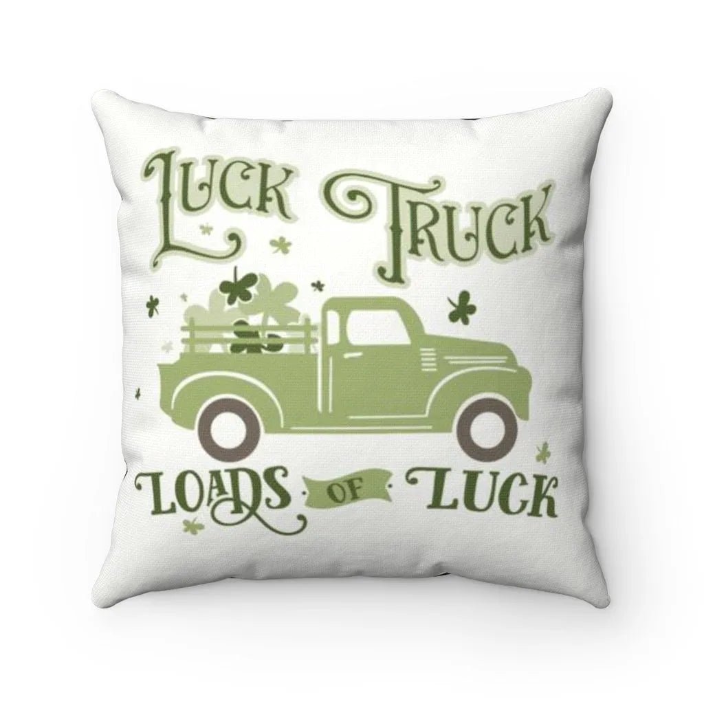 St. Patrick's Day Pillow Cover - Luck Truck - Festive Fit Home