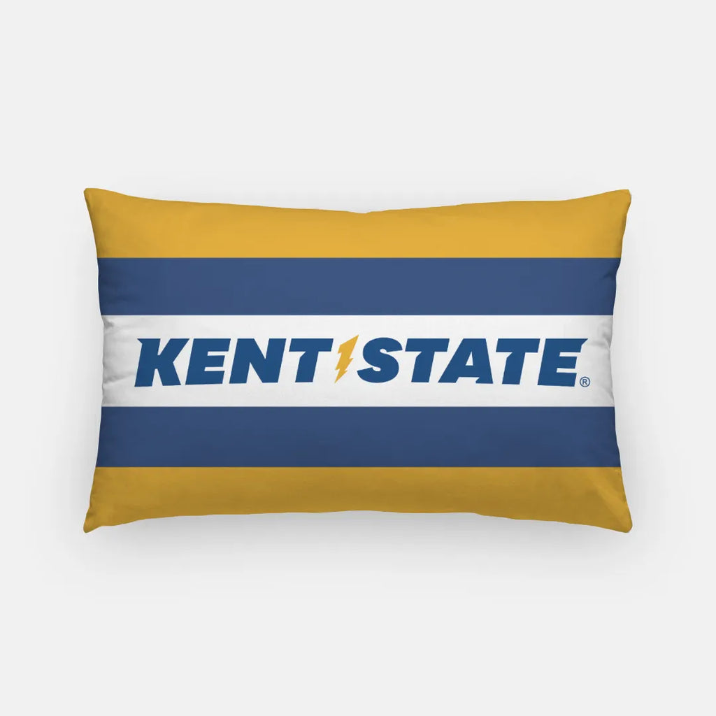 Kent State University Striped Lumbar Throw Pillow Cover | Gifts and Decor | Festive Fit Home