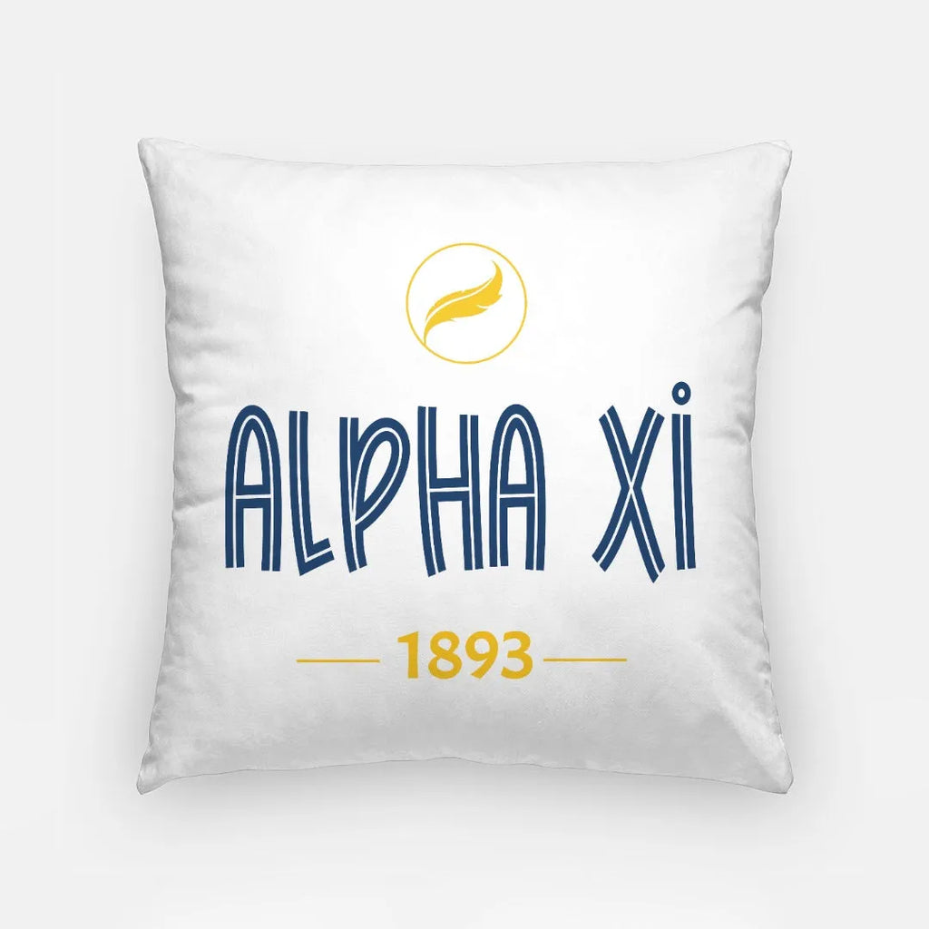 Alpha Xi 1893 Throw Pillow Cover 18" | Official Gift Shop | Dorm Decor | Festive Fit Home