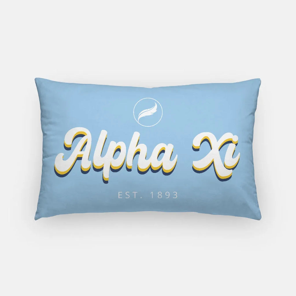 Alpha Xi Lumbar Pillow Cover - Retro | Official Gift Shop | Decor | Festive Fit Home