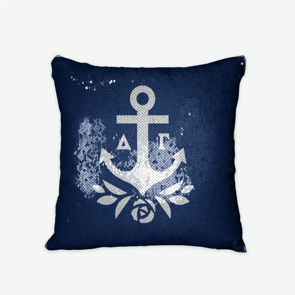 Delta Gamma Sequin Pillow Cover - Brandmark | Custom Gifts | Dorm Decor | Festive Fit Home