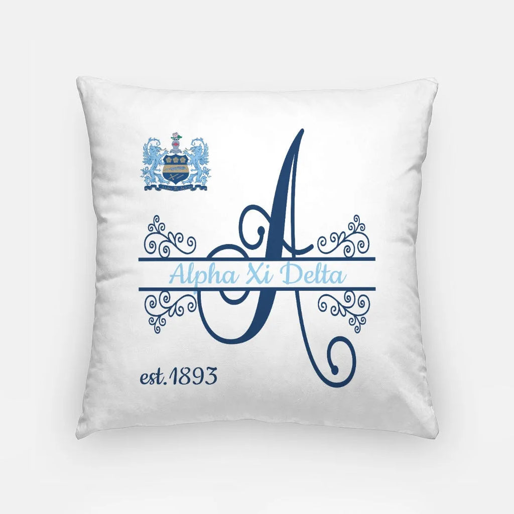 Alpha Xi Delta Monogram Pillow Cover - 18" | Custom Gifts and Decor | Official Merchandise | Festive Fit Home