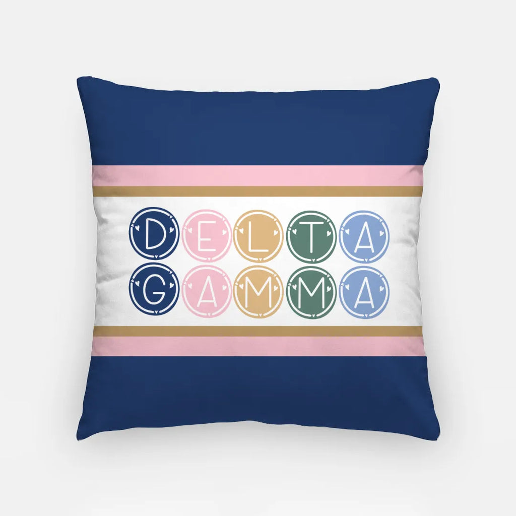 Delta Gamma Throw Pillow Cover - Dots | Gifts | Merchandise | Decor | Festive Fit Home