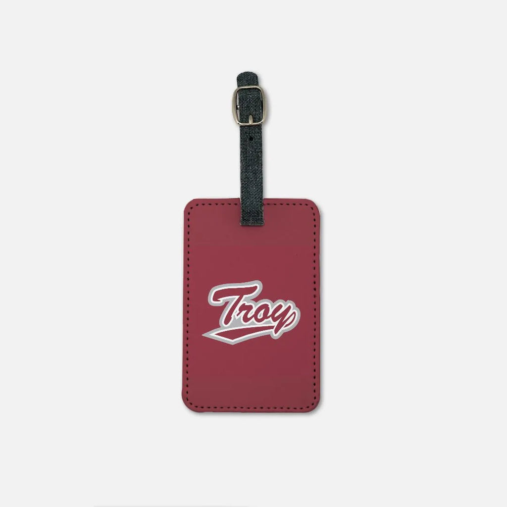 Troy University Luggage Tag - Cardinal (Set of 2) | Custom Gifts | Official Merchandise | Festive Fit Home